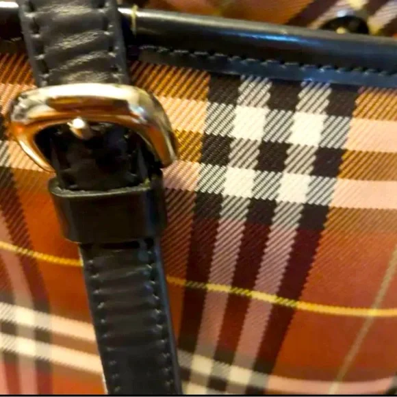 BURBERRY Bucket-shaped tote bag leather check ❤️🌹🌹 - Picture 12 of 13
